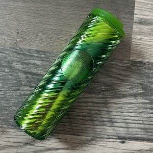 Starbucks iridescent‎ green travel mug 16oz